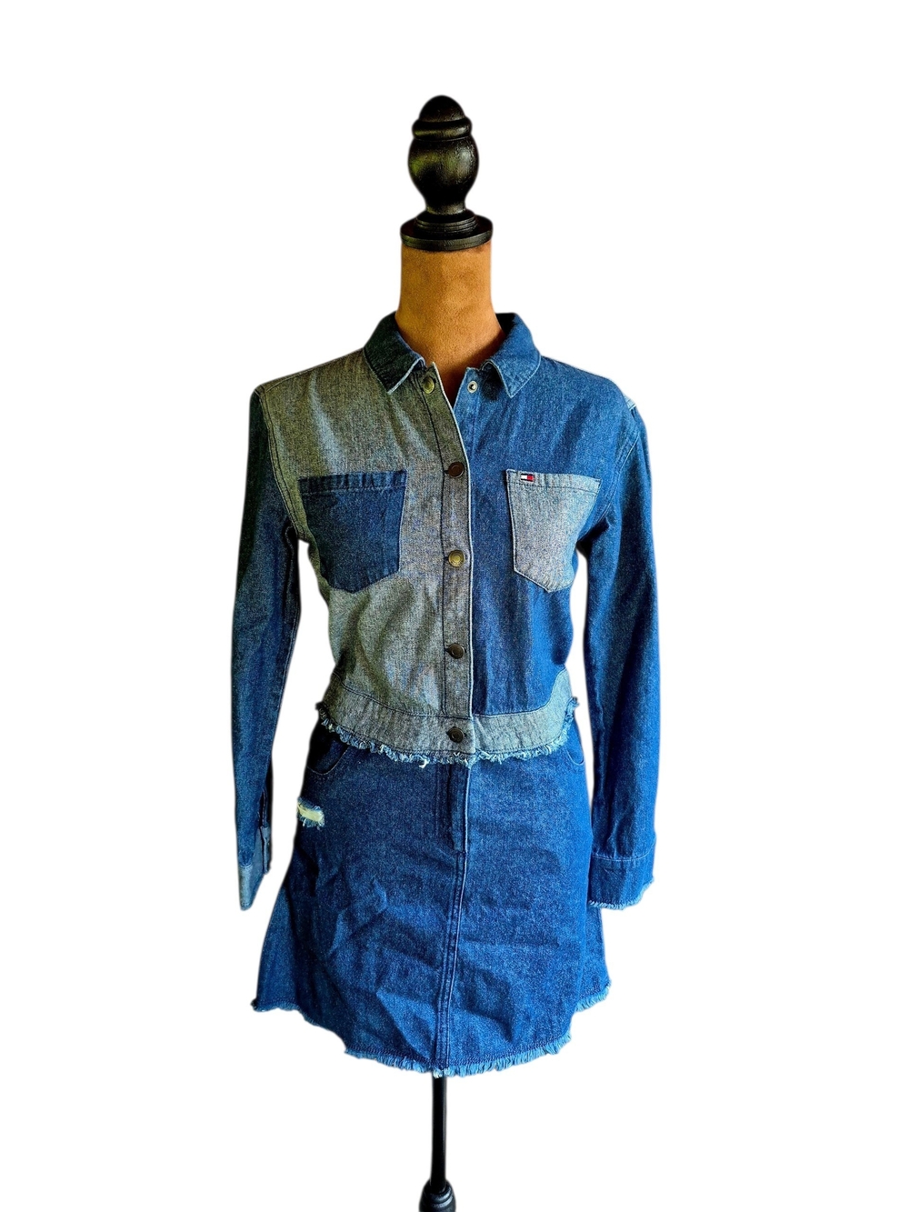 Hudson Wash Denim Long Sleeve Dress